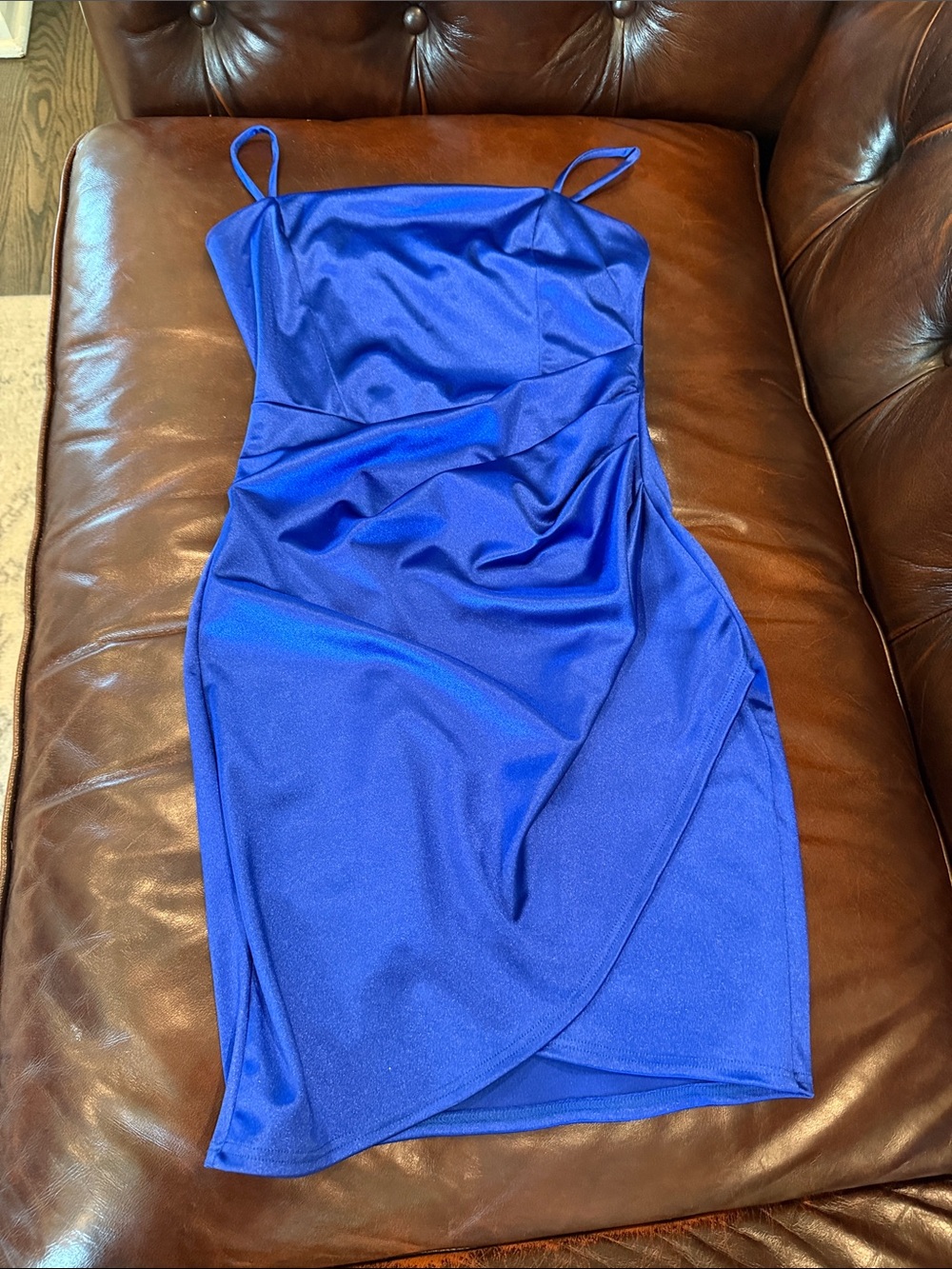 Windsor Cobalt Blue Spaghetti Strap Mini Dress